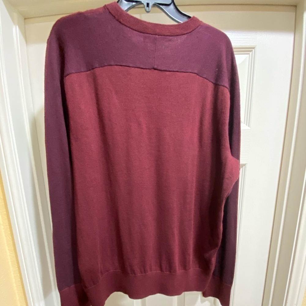 rag and bone Barrow Burgundy Slim Crew Pullover​​​​​​​​​​​​ - Picture 3 of 5